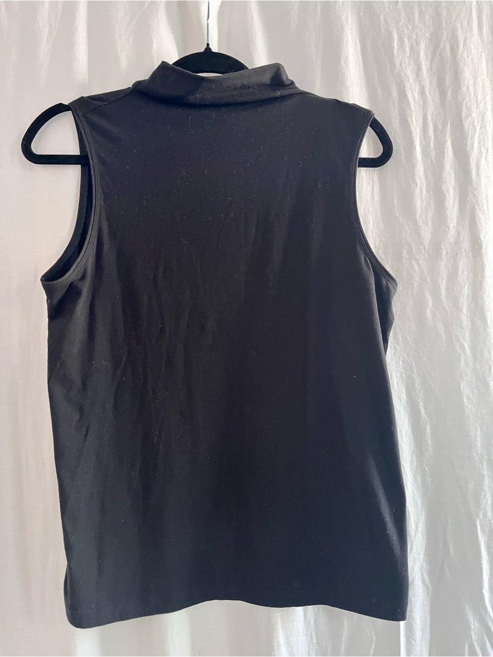 Athleta Black Sleeveless Mock Neck Tank